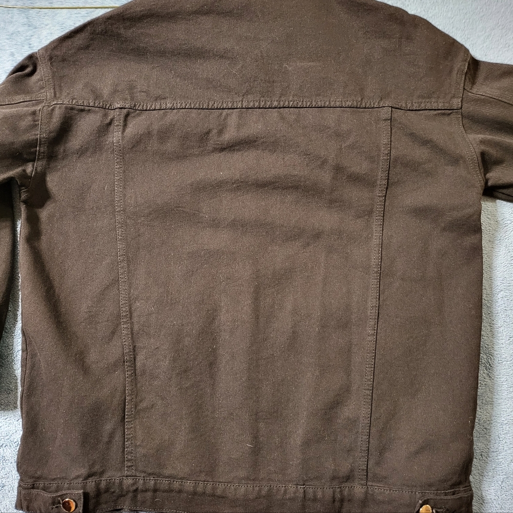 Black Jean Jacket Women's XL Silver Buttons - Picture 5 of 8